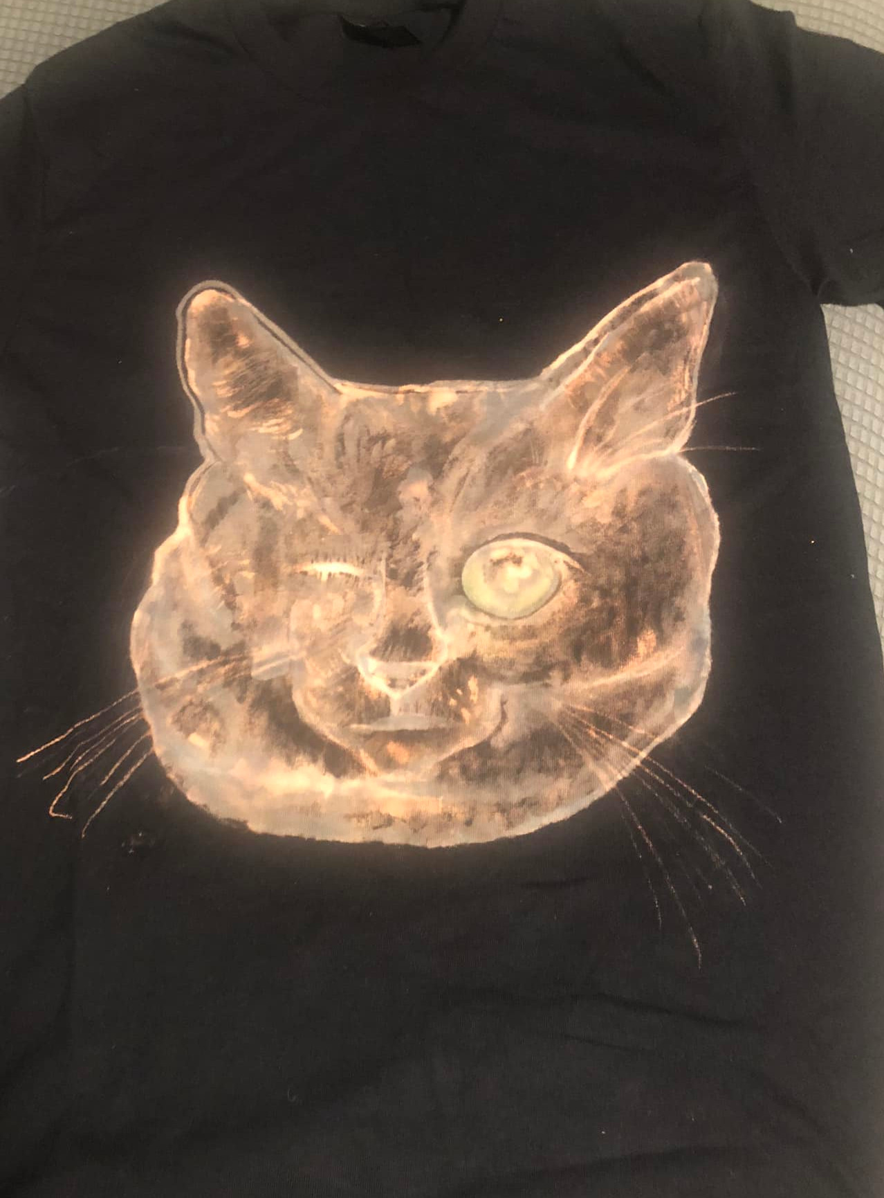 winks the cat t-shirt
